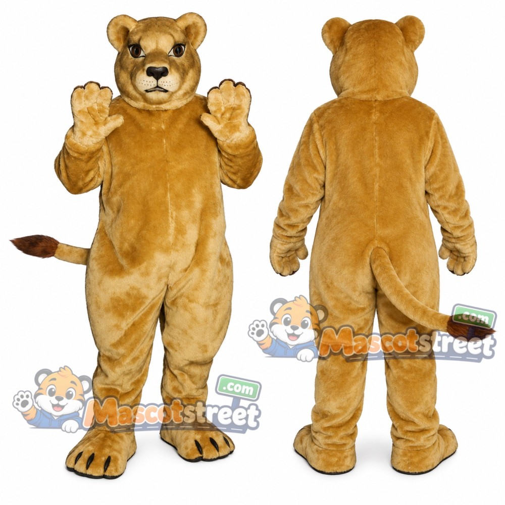 Tan Lioness Mascot Costume Tan Lioness Mascot Costume
