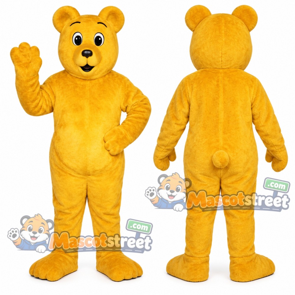 Yellow Bear Mascot Costume Yellow Bear Mascot Costume