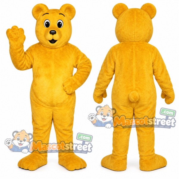 Yellow Bear Mascot Costume