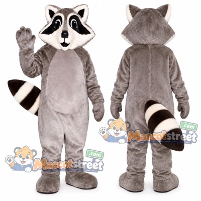 Gray Raccoon Mascot Costume Gray Raccoon Mascot Costume