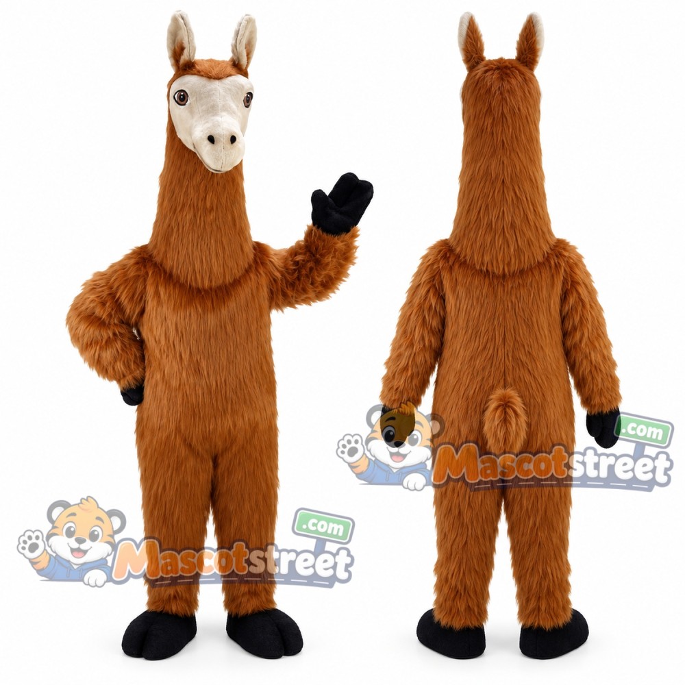 Brown Llama Mascot Costume Brown Llama Mascot Costume