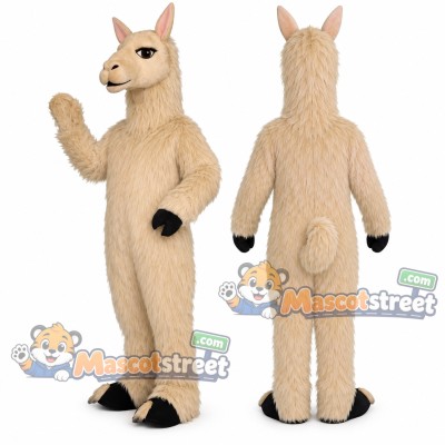 Tan Llama Mascot Costume