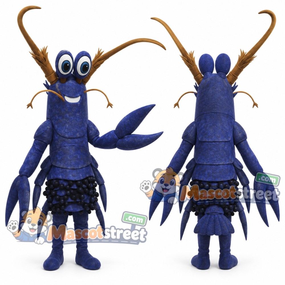Blue Lobster Mascot Costume Blue Lobster Mascot Costume