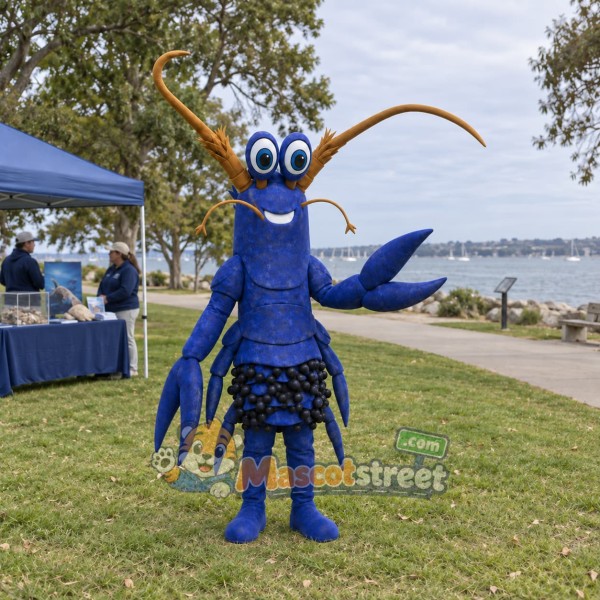 Blue Lobster Mascot Costume