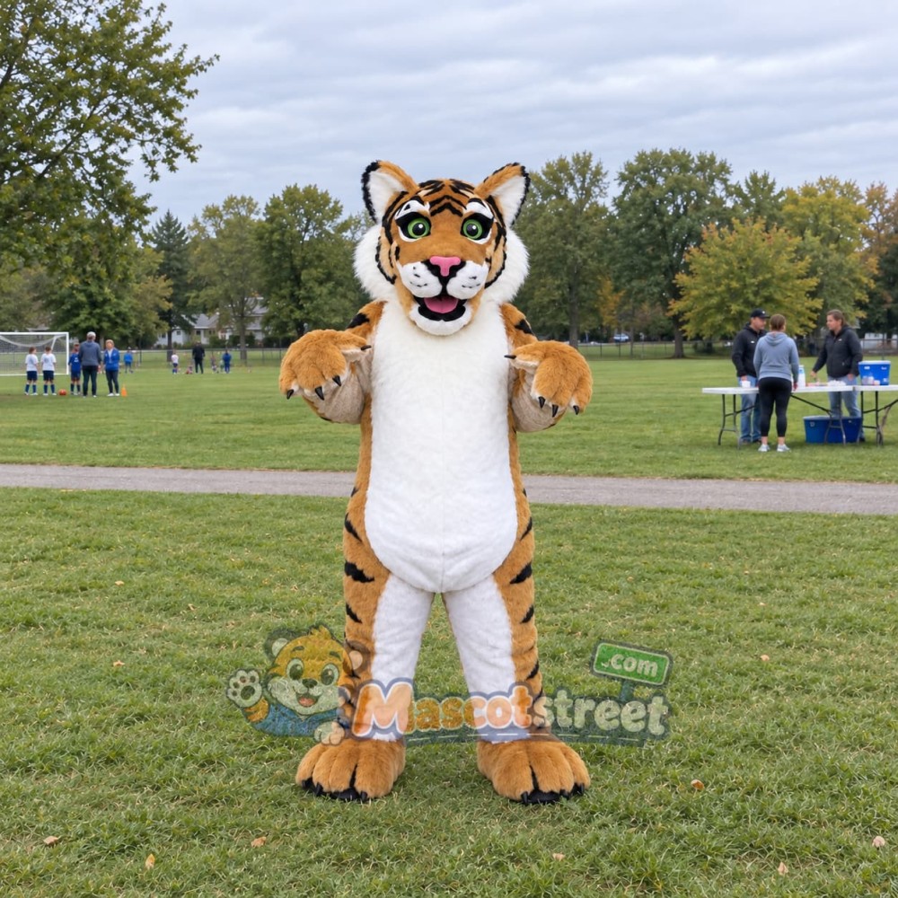 Orange Tiger Mascot Costume