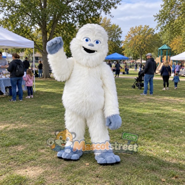 White Yeti Mascot Costume