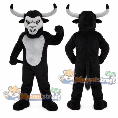 Black Longhorn Bull Mascot Costume
