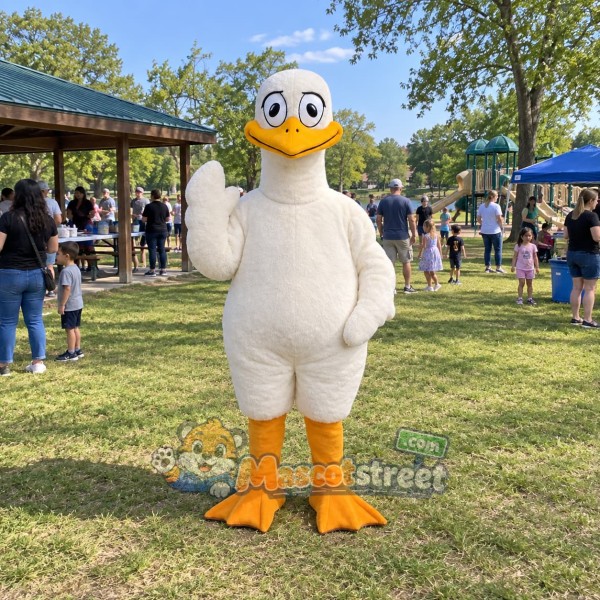 White Loon Mascot Costume