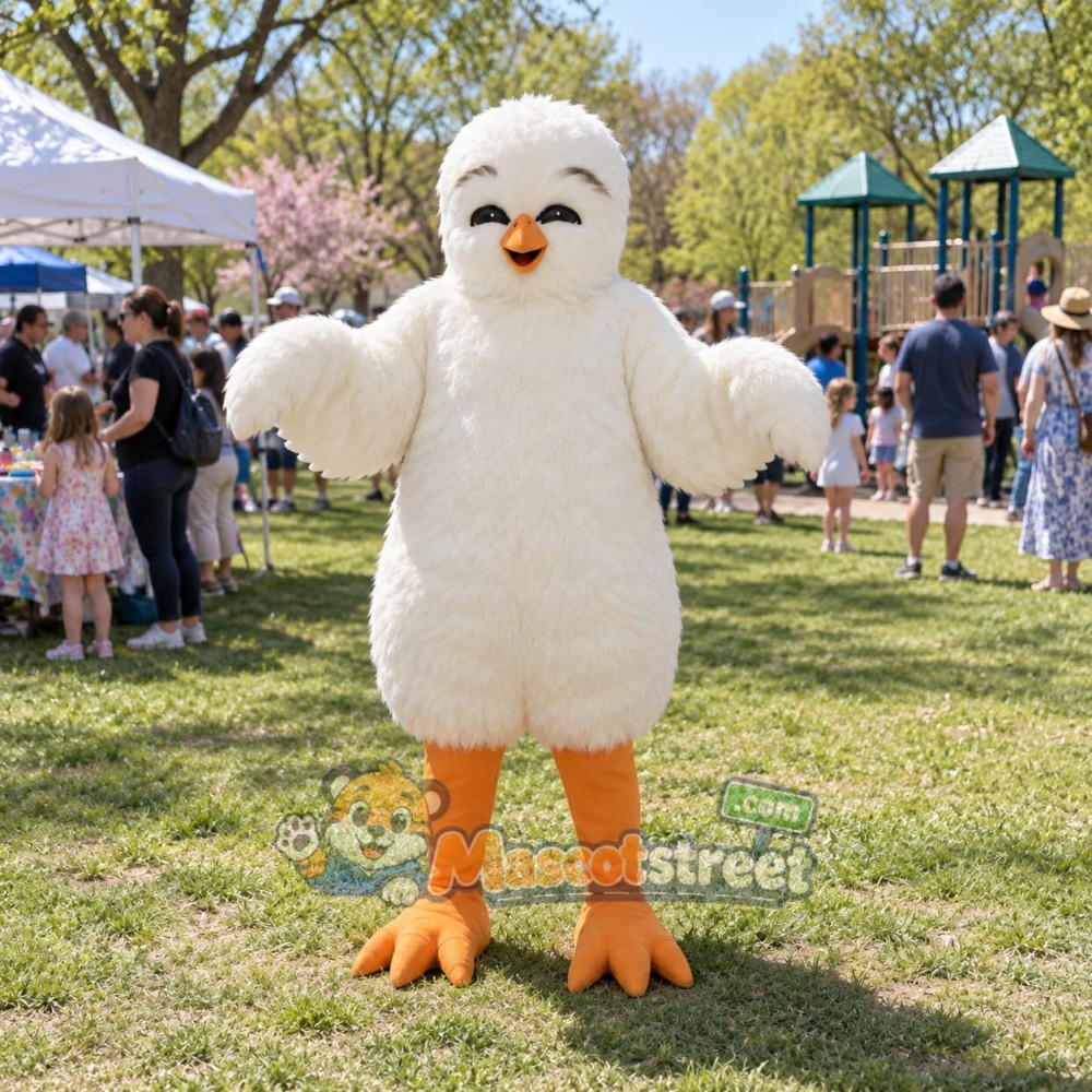 White Bird Mascot Costume White Bird Mascot Costume