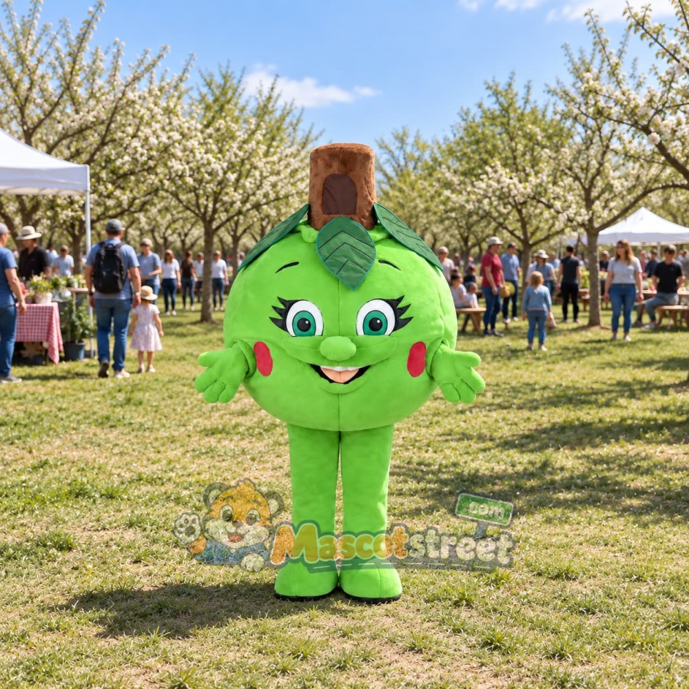 Green Artichoke Mascot Costume Green Artichoke Mascot Costume