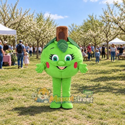 Green Artichoke Mascot Costume Green Artichoke Mascot Costume