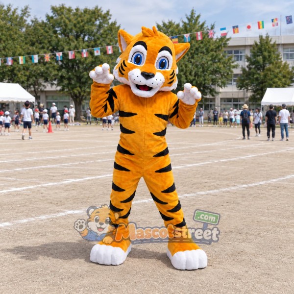 Yellow Tiger Mascot Costume