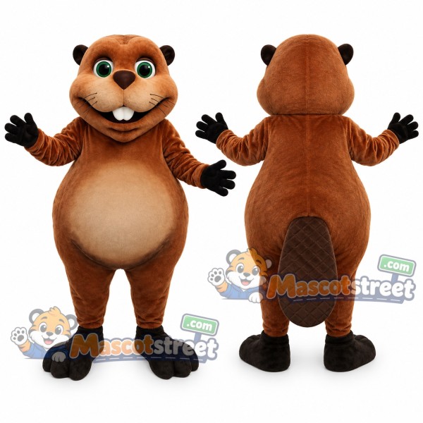 Brown Beaver Mascot Costume
