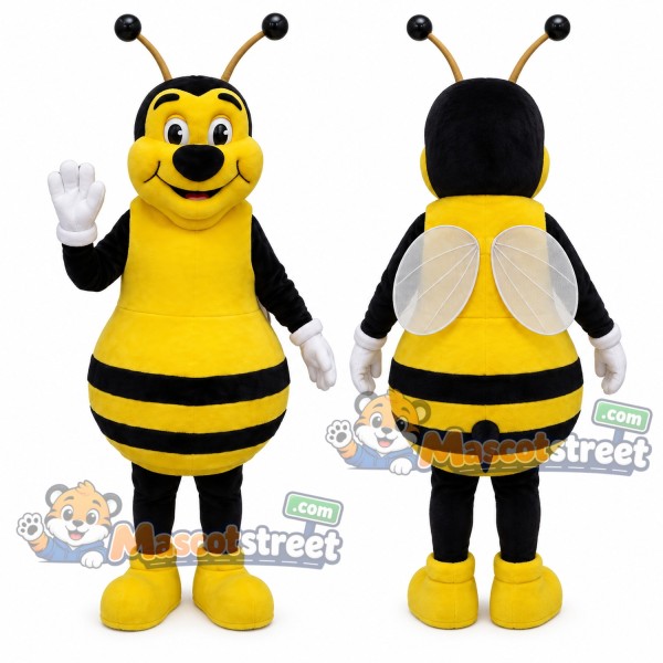 Yellow and Black Bee Mascot Costume