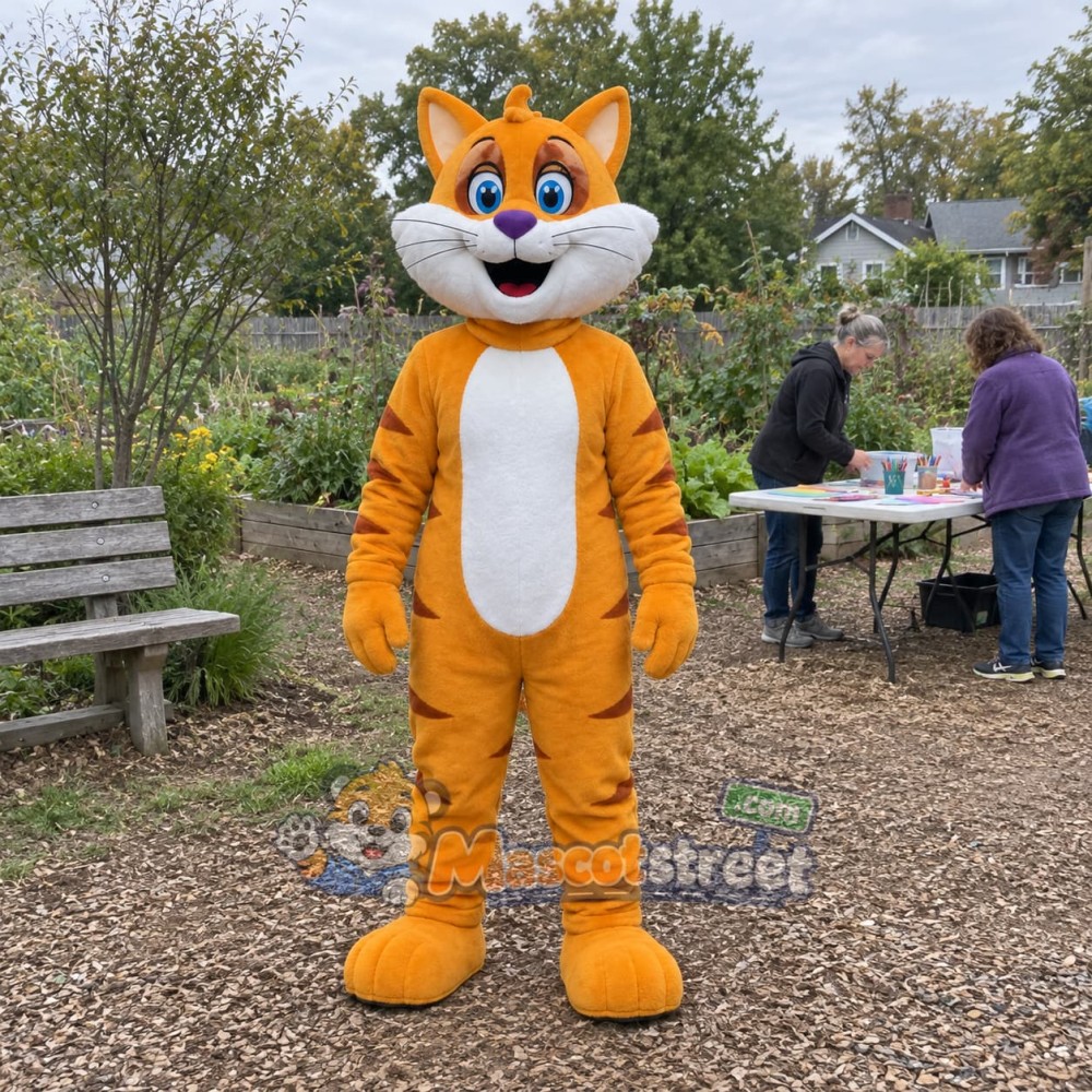 Orange Cat Mascot Costume Orange Cat Mascot Costume