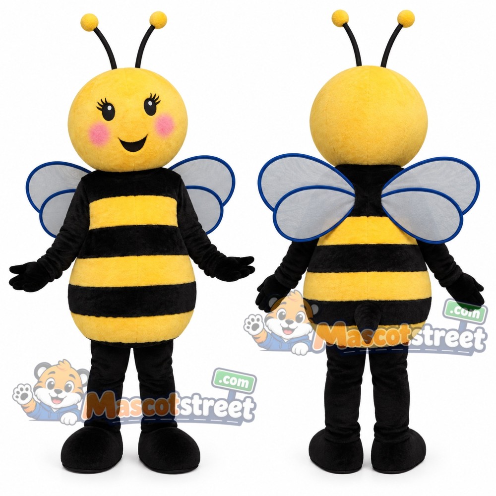 Yellow and Black Bee Mascot Costume Yellow and Black Bee Mascot Costume