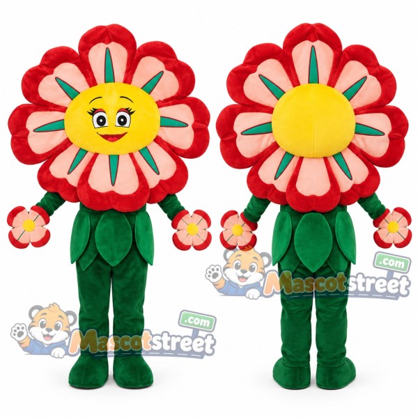 Red Flower Mascot Costume