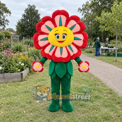 Red Flower Mascot Costume