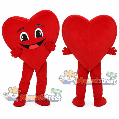 Red Heart Mascot Costume Red Heart Mascot Costume