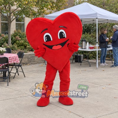 Red Heart Mascot Costume Red Heart Mascot Costume