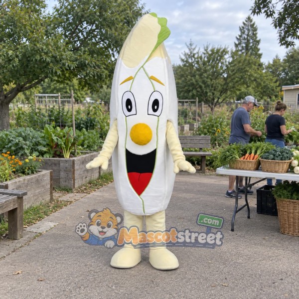 White Leafy Vegetable Mascot Costume