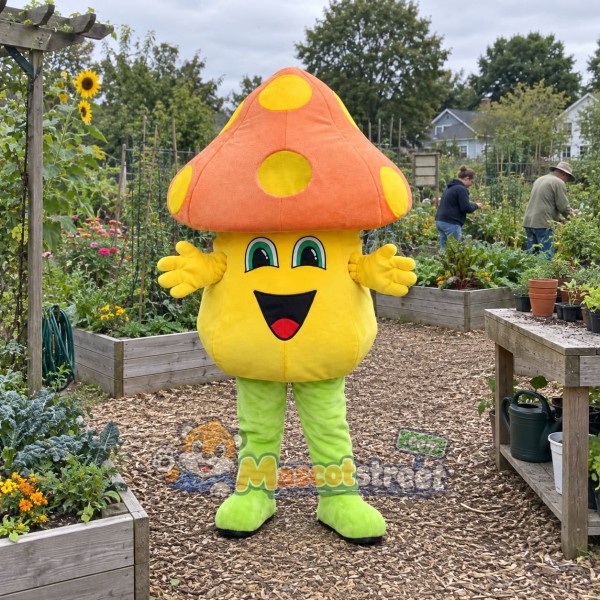 Yellow Mushroom Mascot Costume