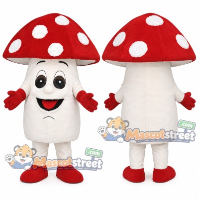 Red and White Mushroom Mascot Costume Red and White Mushroom Mascot Costume