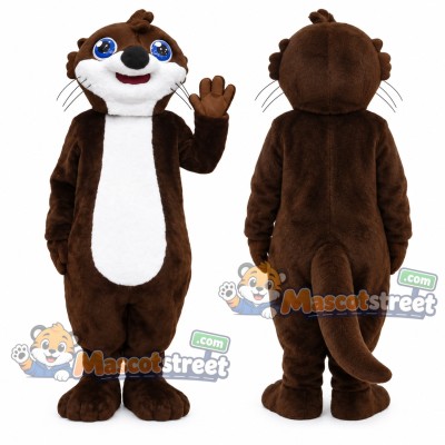 Brown Otter Mascot Costume Brown Otter Mascot Costume