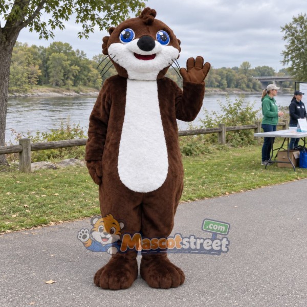 Brown Otter Mascot Costume