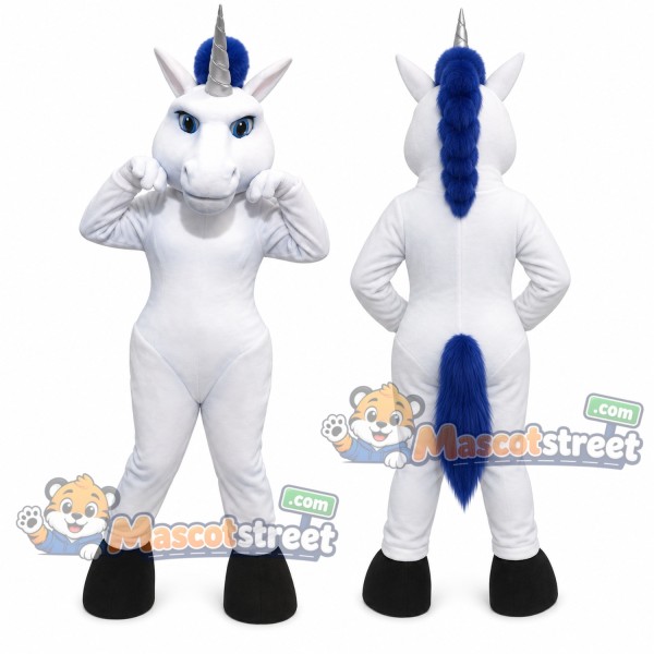 White Unicorn Mascot Costume