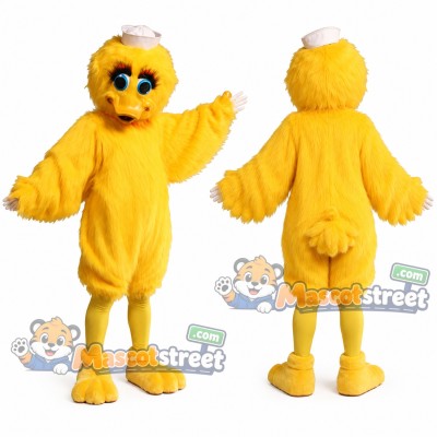 Yellow Duck Mascot Costume with White Cap Yellow Duck Mascot Costume with White Cap