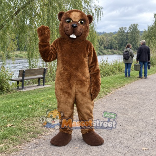 Brown Beaver Mascot Costume