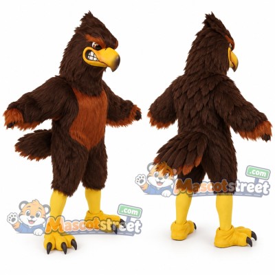Brown Hawk Mascot Costume Brown Hawk Mascot Costume
