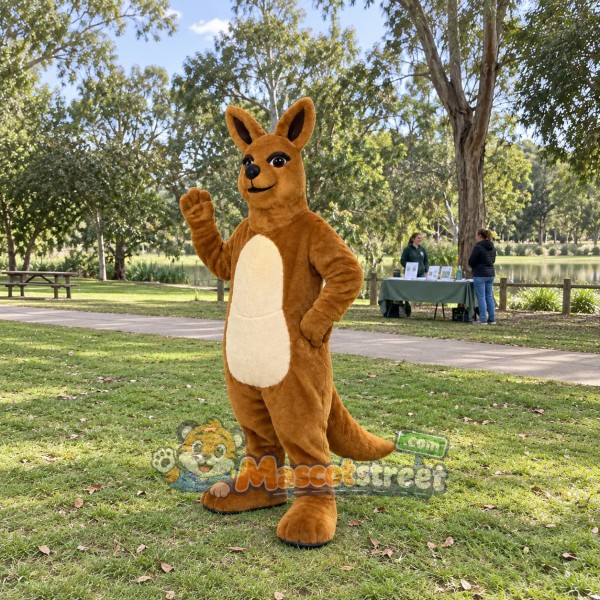 Brown Kangaroo Mascot Costume
