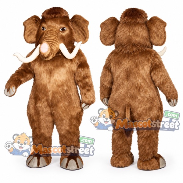 Brown Mammoth Mascot Costume