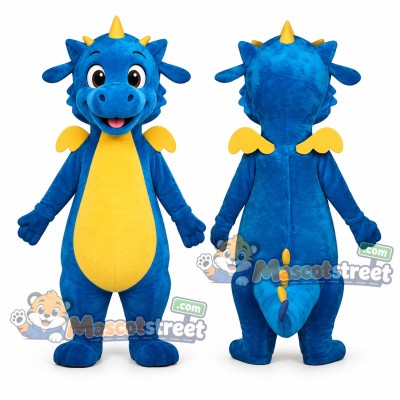 Blue Dragon Mascot Costume