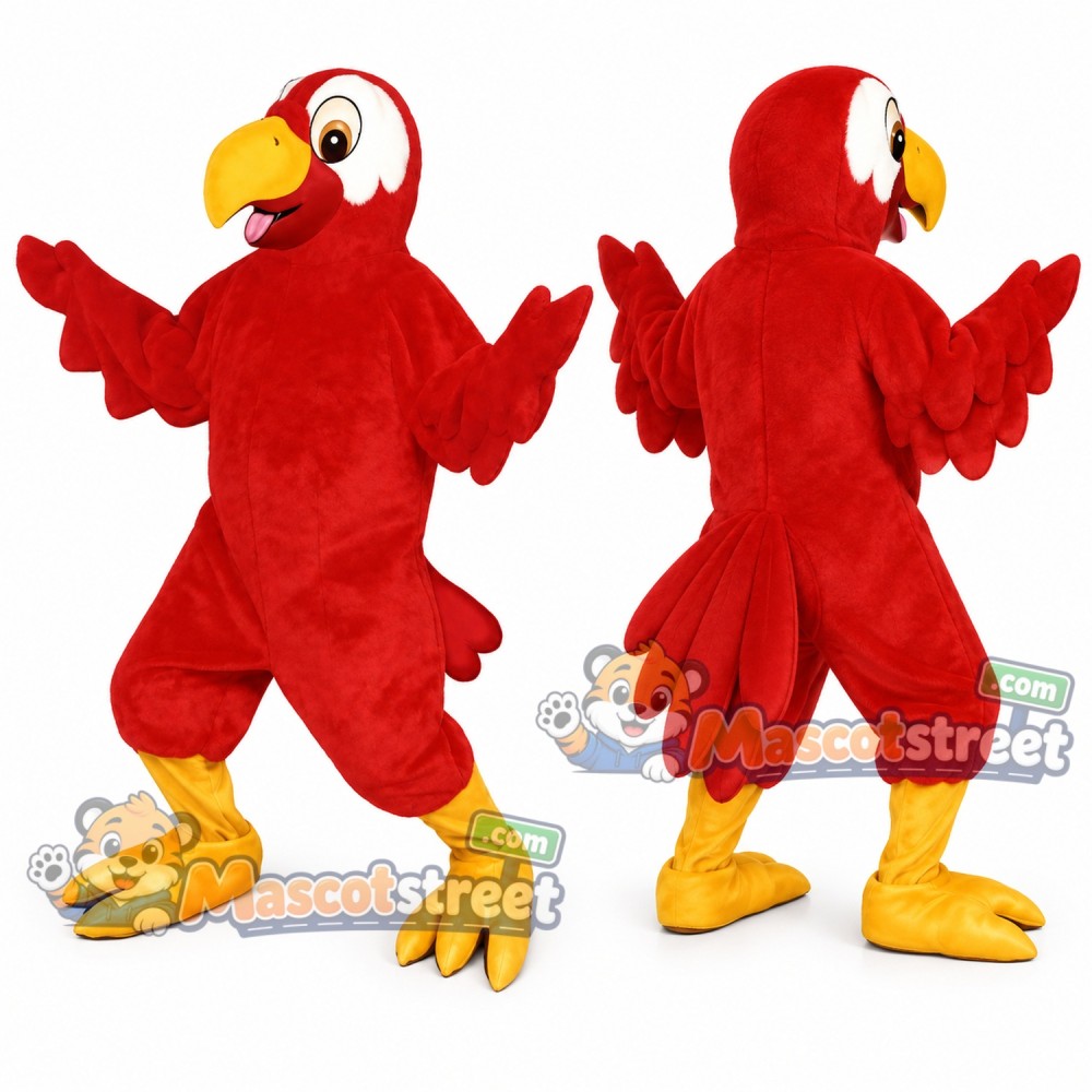 Red Macaw Mascot Costume