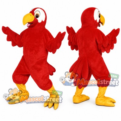 Red Macaw Mascot Costume