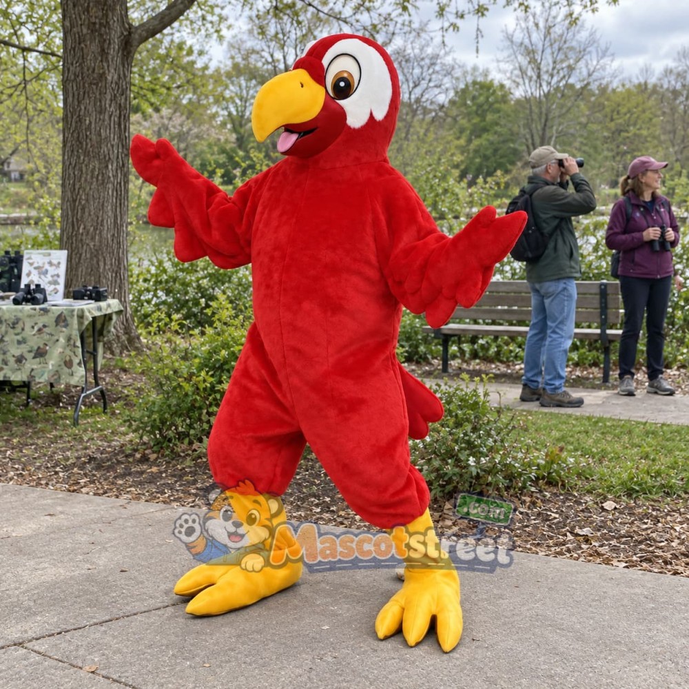 Red Macaw Mascot Costume