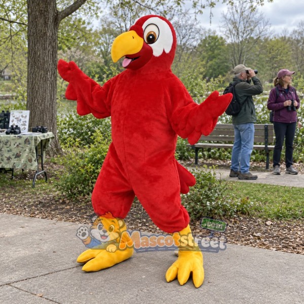 Red Macaw Mascot Costume