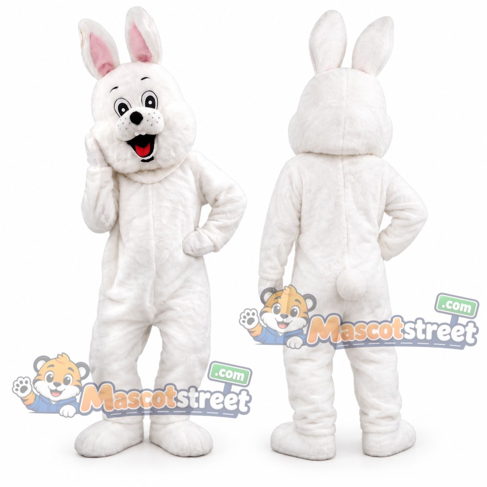 White Rabbit Mascot Costume White Rabbit Mascot Costume