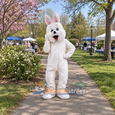 White Rabbit Mascot Costume White Rabbit Mascot Costume