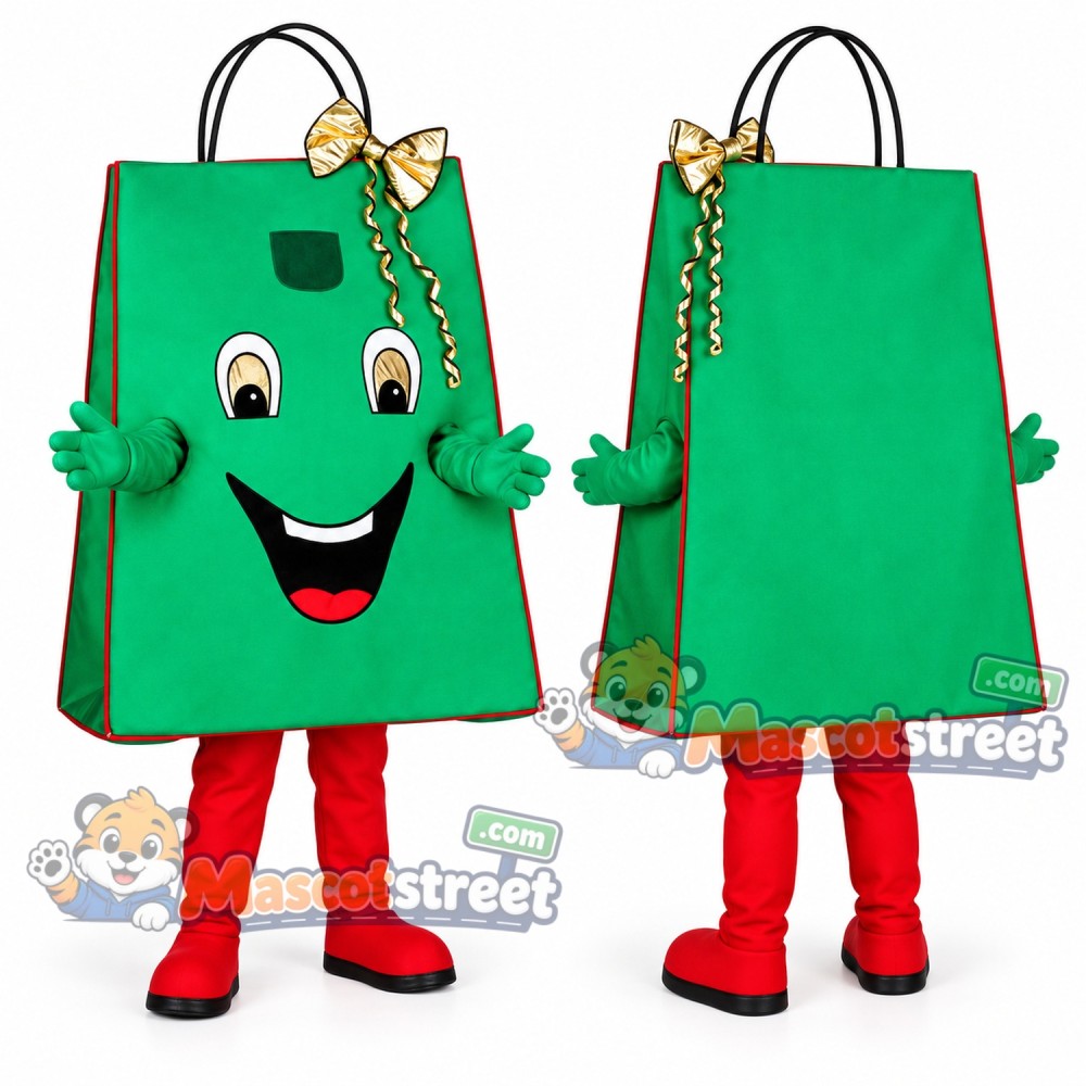 Green Shopping Bag Mascot Costume