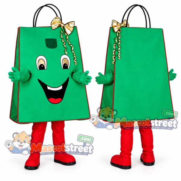 Green Shopping Bag Mascot Costume