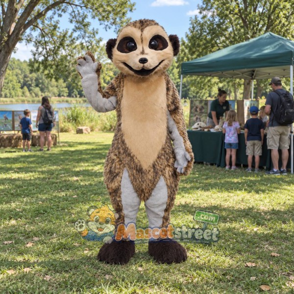Gray Meerkat Mascot Costume