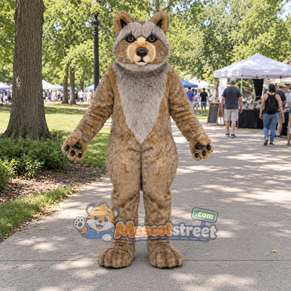 Gray Wolf Mascot Costume