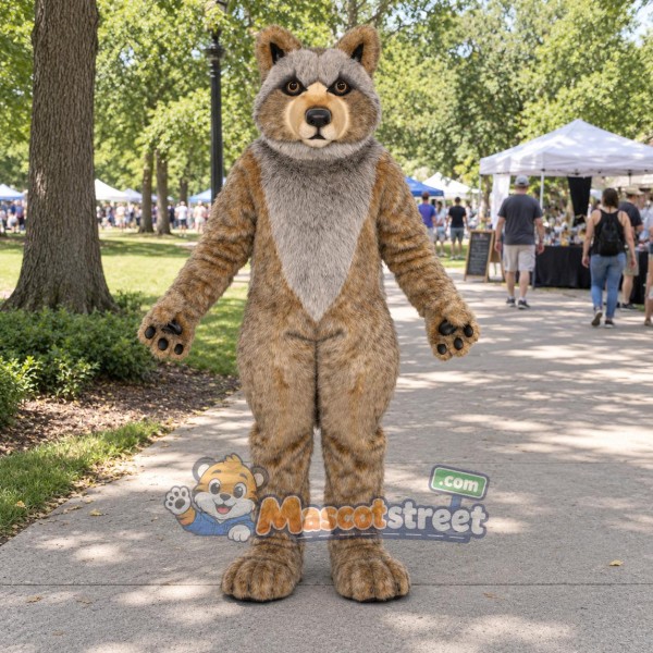 Gray Wolf Mascot Costume