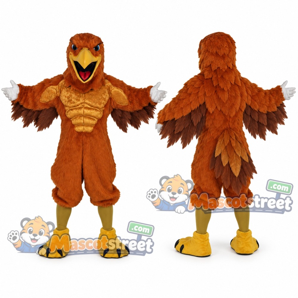 Brown Eagle Mascot Costume Brown Eagle Mascot Costume