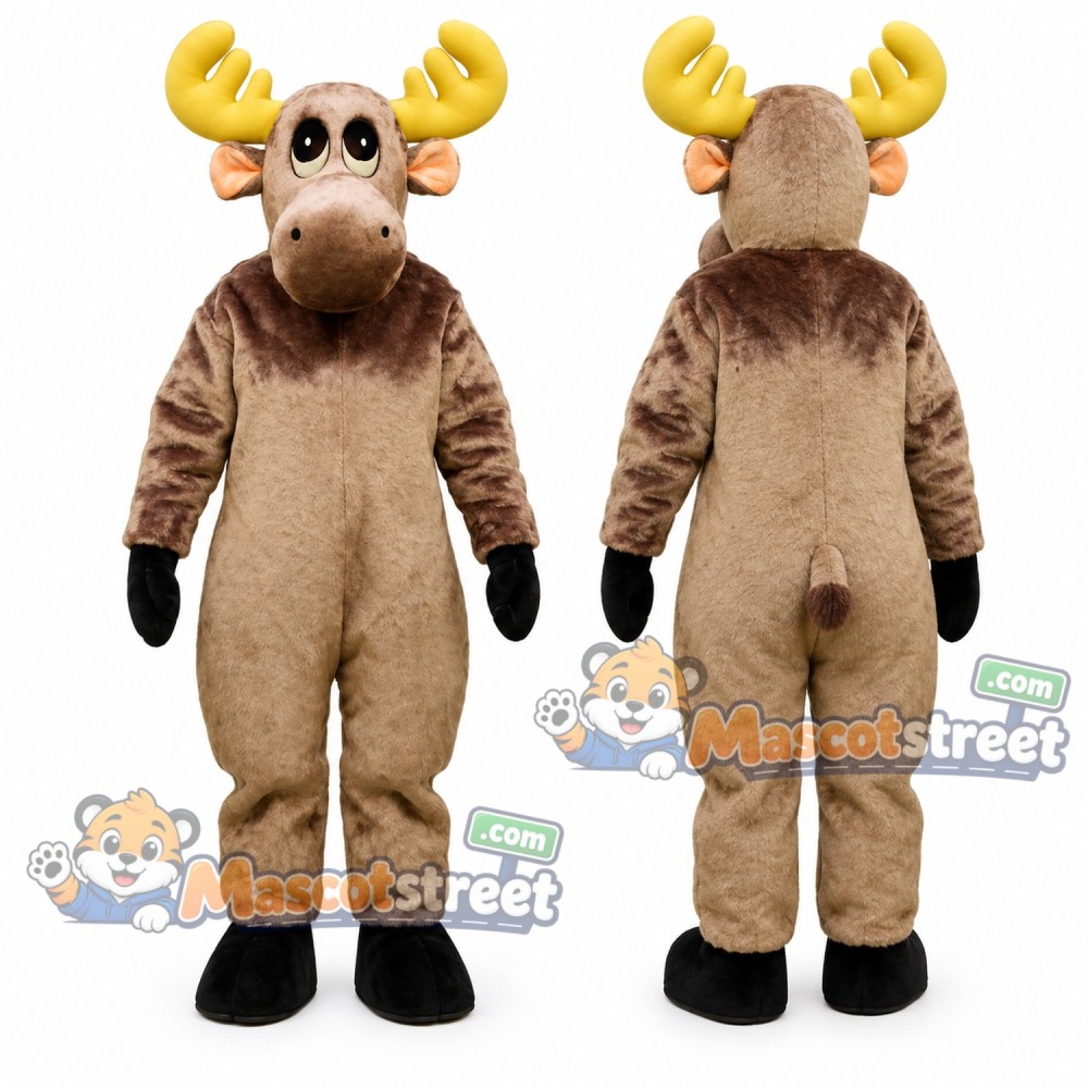 Tan Moose Mascot Costume Tan Moose Mascot Costume
