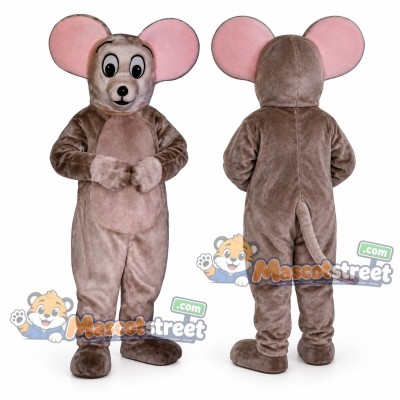 Gray Mouse Mascot Costume Gray Mouse Mascot Costume